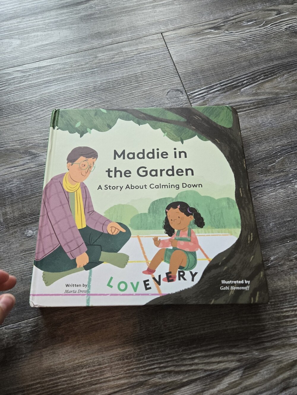 Lovevery "Maddie in the Garden" Children's Board Book - Green/Pink